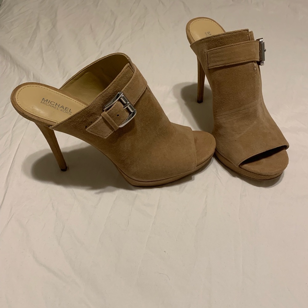 Michael Kors suede heels 9.5